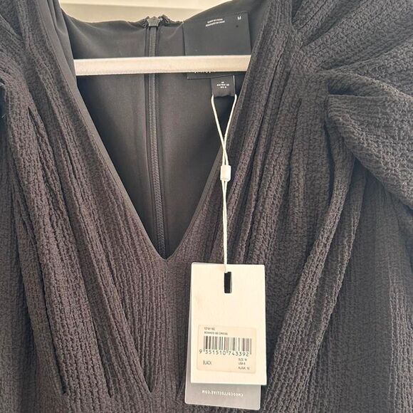 C/MEO Collective Soaked Black Mini Dress – Modern Romantic Rufflecore Medium - Picture 6 of 8